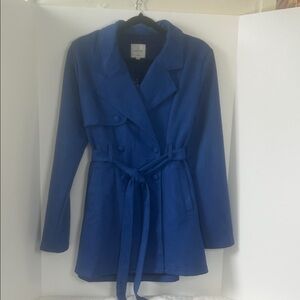 Love Tree Royal Blue Trench Coat